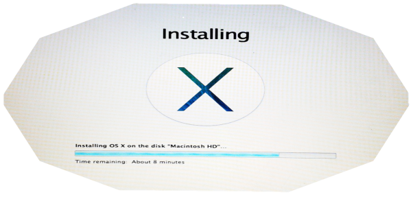 Installing Mac OS X Mavericks 10.9.1 on the disk