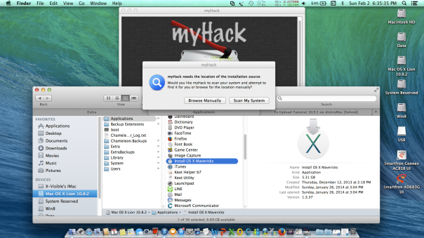 _ Run myHack IV (Browse Manualy Installer OS X Mavericks) On Asus A46C